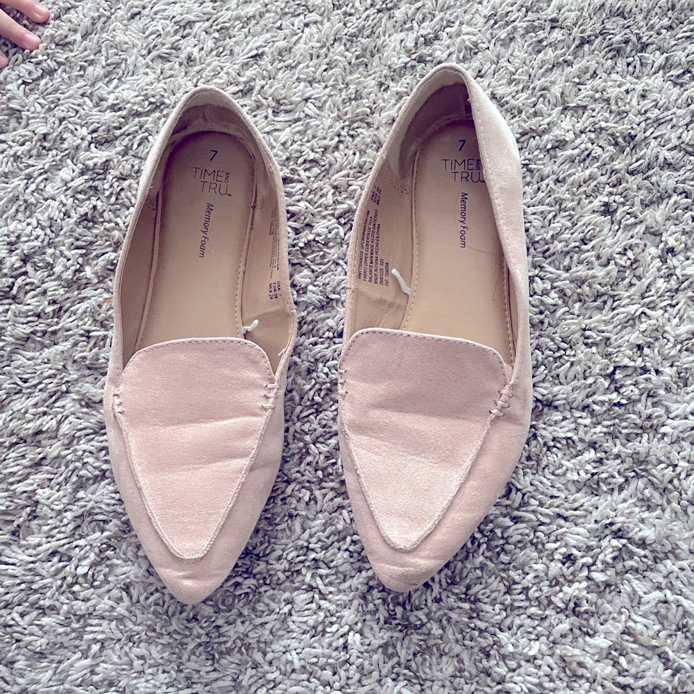 Nude color flats